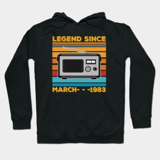 Legend Since 1983 Birthday 40th March Hoodie